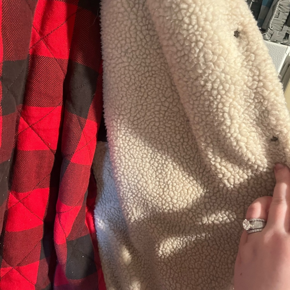 American Eagle Denim Sherpa Jacket - Picture 7 of 9